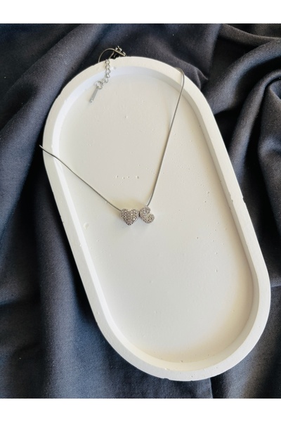 Home Kadın Harf Kolye – Kalpli Zirkon Taşlı C Harf Kolye (Altın & Gümüş Renk ...