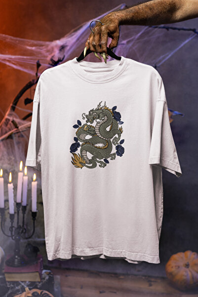 Bigonya Gothic Dark Lovers Exclusive, Mythical Snake Printed, Unisex Design T-Shirt