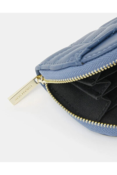 Accessorize Chevron Quilt Bozuk Para Cüzdanı Mavi