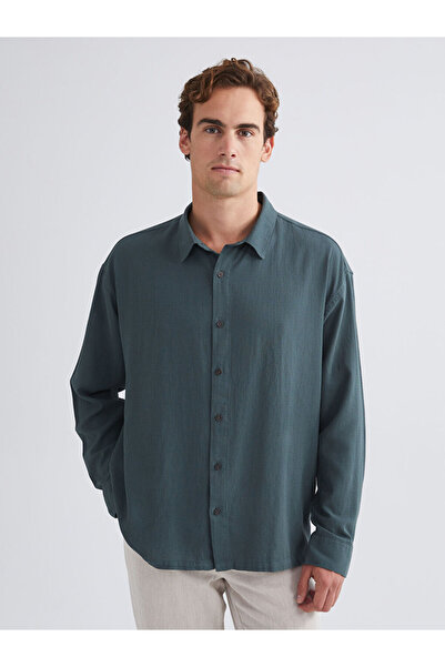 LC Waikiki قميص رجالي مريح بأكمام طويلة