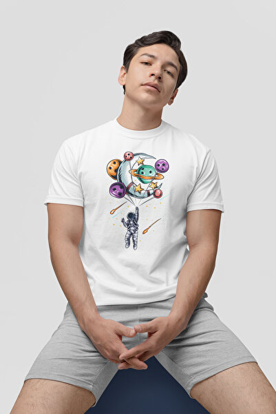 Bigonya Balloon Astronaut Printed, Unisex Design T-Shirt