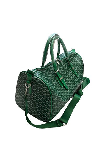 Kairon Accessories Monogram Detaylı Seyahat Çantası Askılı Bavul Spor Çantası El Valizi Goyard Style