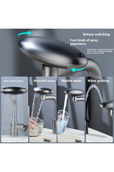 OEM Baterie chiuveta baie multifunctionala, 4 moduri de jet, otel inoxidabil, MZ-8008, Alb