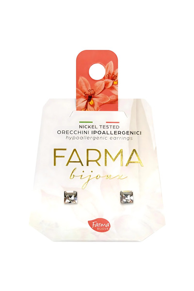 Farma Bijoux 4mm Nair Crystal Medical Hoop Earrings Embellished with Swarovski® Crystals