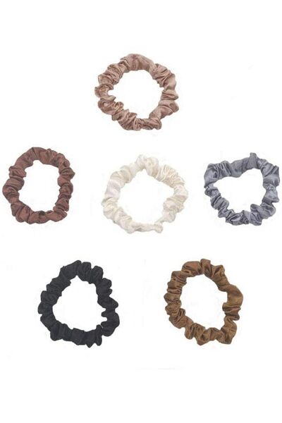 Generic 12 Pcs Silk Hair Scrunchies Soft & Comfortable Small Silk Scrunchy Skinny Hair Ties Bows Rope