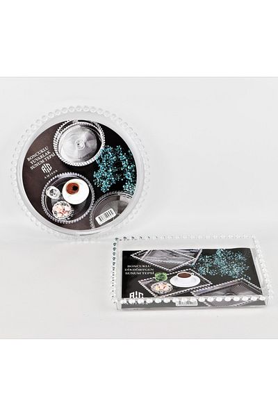 SepetBudur Presentation Tray Beaded Rectangular Royaleks-AMS-002