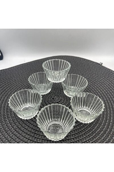 SepetBudur Glass Mini Sauce Bowl, Turkish Delight Bowl 6 Pcs Royaleks-Rg-2023