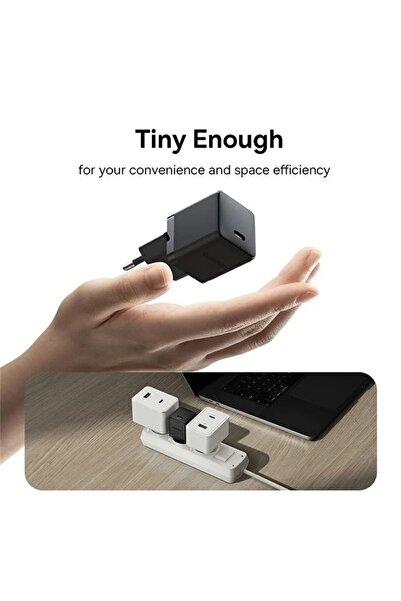 Baseus EU Charger 20W, Type-C, 1m - Palm (P10111602113-01) - Cluster Black
