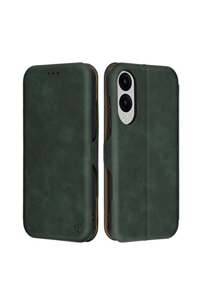 Techsuit Husă pentru Samsung Galaxy S25 Edge - Safe Wallet Plus - Verde