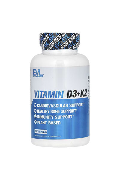 evlution nutrition Vitamin D3+K2 5000 IU 60 Veggie Caps