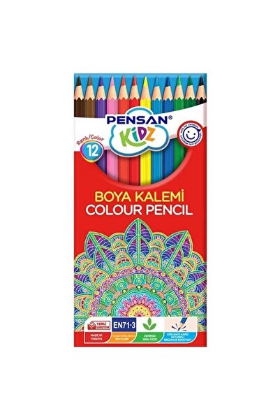 Pensan KİDZ TAM BOY KURU BOYA KALEMİ 12 RENK - PE56312TBKB