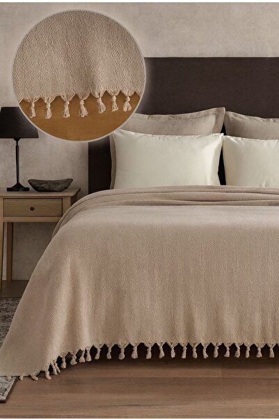 Sheri Home Tekstil Mathilda Çift Kişilik Pike 195x230 Cm %100 PamukTY8865655
