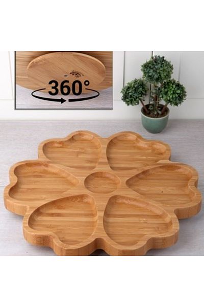 SepetBudur Rotary Bamboo Presentation Royaleks-Bls Kds3030 with 7 Sections