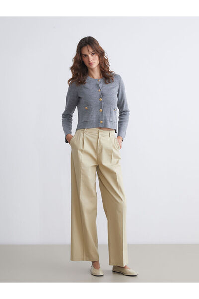 LC Waikiki Sparkling Selections from Shining Store | Crew Neck Women's Knitwear Cardigan