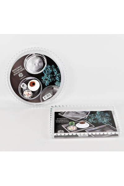 SepetBudur Presentation Tray Beaded Round Royaleks-AMS-001