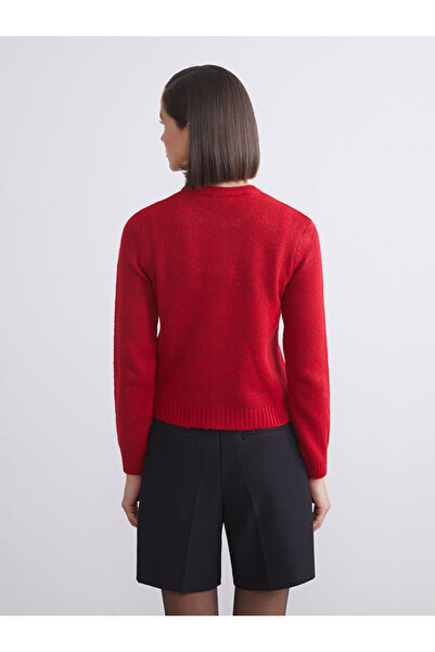 LC Waikiki Shining Store'dan Işıltılı Seçimler | Bisiklet Yaka Kadın Triko Hırka