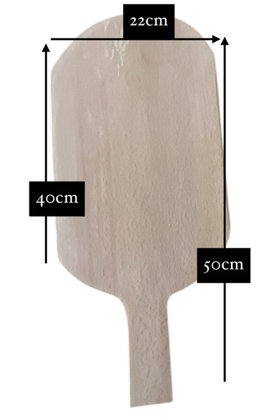 Balkar Ticaret Ahşap Pizza Küreği 22x40 cm – 50 cm Saplı El Yapımı Fırın Küreği