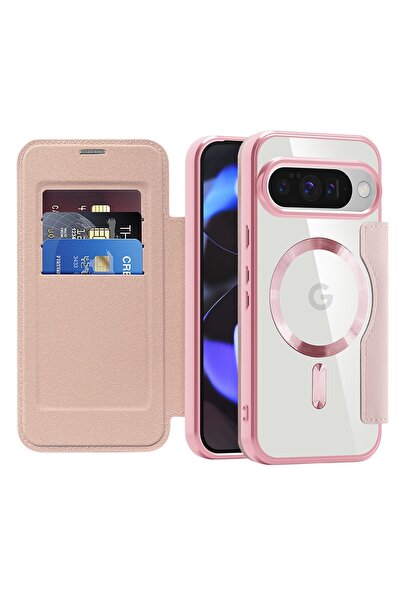 Techsuit Husă pentru Google Pixel 10 / 10 Pro - SmartMag Book Case - Roz