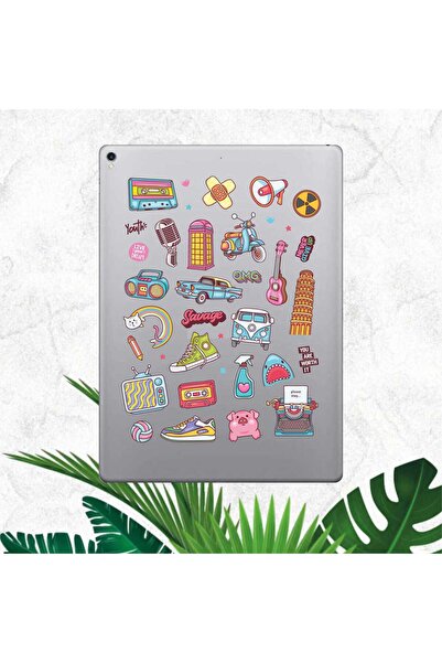 Hediyeni Al مجموعة ملصقات الحنين إلى التسعينيات |   كمبيوتر محمول Ajanda دفتر...