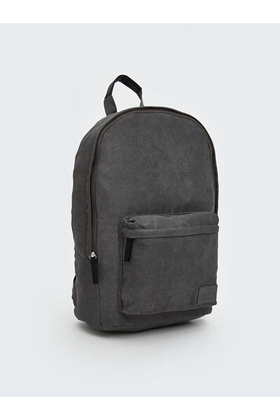 LC Waikiki Anthracite Plain Zippered Men's Backpack
