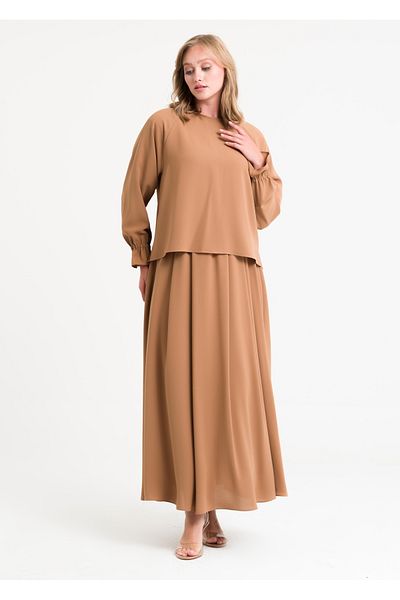 Armağan Raglan Sleeve Skirt Suit
