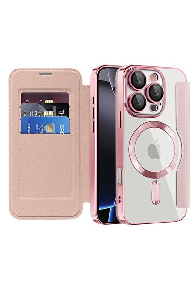 Techsuit Husă pentru iPhone 16 Pro - SmartMag Book Case - Roz