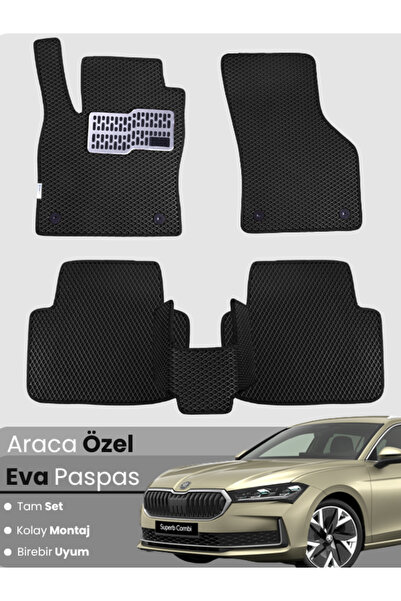 Figapp Skoda Super B (2024-2025) Uyumlu EVA Paspas Tam Set–Araca Özel,Su Geçi...