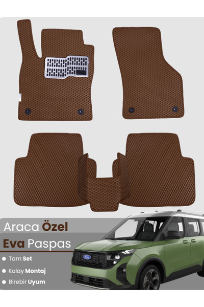 Guerrino مجموعة كاملة من سجادة EVA المتوافقة مع Ford Courier (2024-2025) - مط...