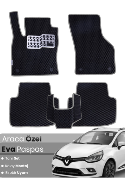 stiloto مجموعة كاملة من سجادة EVA المتوافقة مع Renault Clio 4 Station Wagon (...