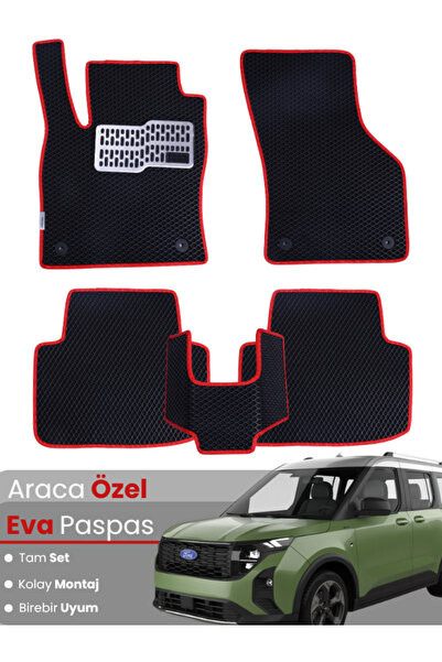 stiloto مجموعة كاملة من سجادة EVA المتوافقة مع Ford Courier (2024-2025) - مطا...