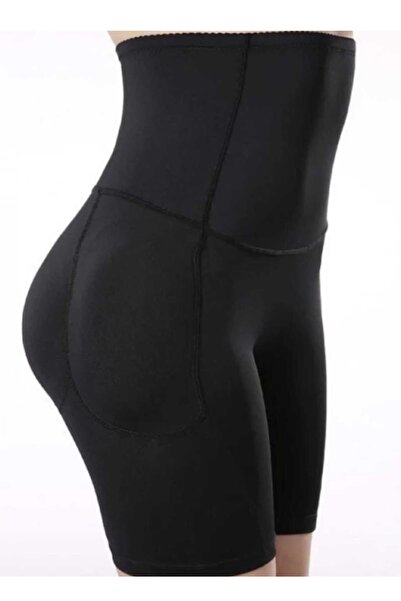 Fstyle مشد أخفاء العضلة النائمة بعدد اربعة قطع من الحشوات الأسفنجية اللون أسود