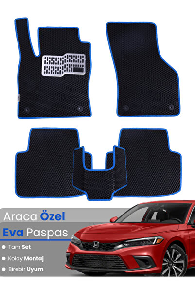 stiloto مجموعة كاملة من سجادة EVA المتوافقة مع Honda Civic FE (2022-2025) - م...