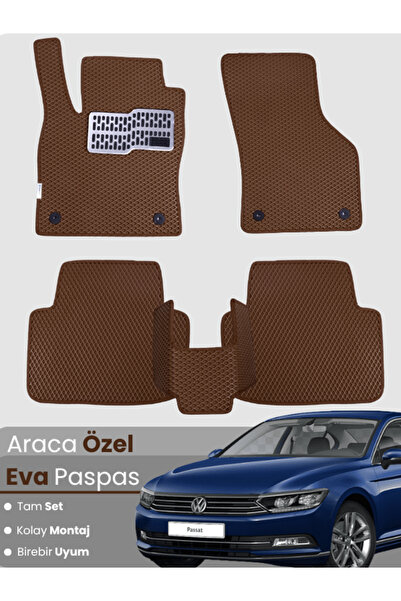 Figapp Volkswagen Passat B8 (2015-2019) Uyumlu EVA Paspas Tam Set–Araca Özel,...