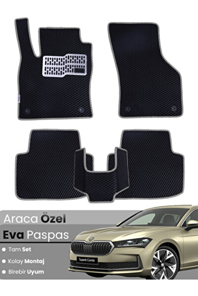 Guerrino مجموعة كاملة من سجادة EVA المتوافقة مع Skoda Super B (2024-2025) - م...