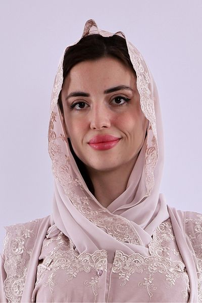 ByLohusa Effortt Brown Maternity Mevlüt Chiffon Shawl