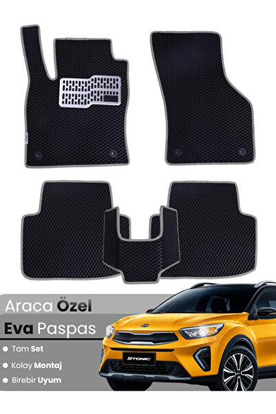 stiloto مجموعة كاملة من سجادة EVA المتوافقة مع Kia Stonic (2017-2025) - مطابق...