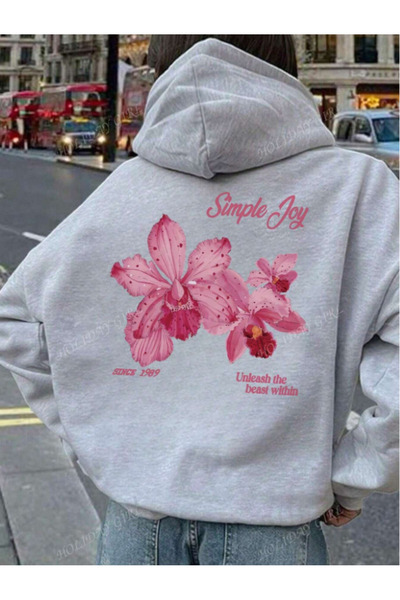 Marco Fresco Unisex Simple Joy Printed Hooded Cottonsweatshirt Hoodie