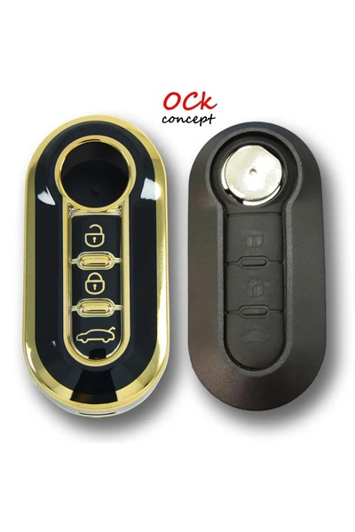 ock concept فيات دوبلو 2010+ سوستال بوكس ​​أسود حافظة مفتاح السيارة عن بعد حا...