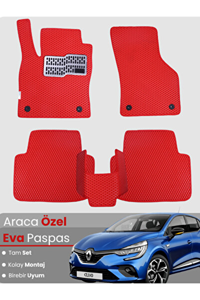 stiloto مجموعة كاملة من سجادة EVA المتوافقة مع Renault Clio 5 Hatchback (2020...