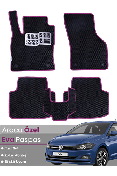 stiloto مجموعة كاملة من سجادة EVA المتوافقة مع Volkswagen Polo (2017-2025) - ...