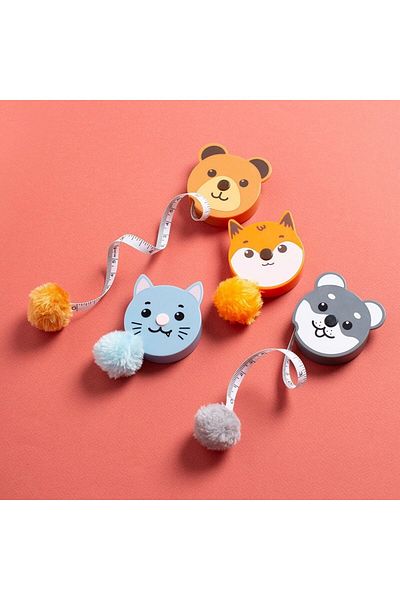 ForWhat 150cm Yellow Cute Design Bag Type Tape Measure for Office Home Office Hobby Workshop