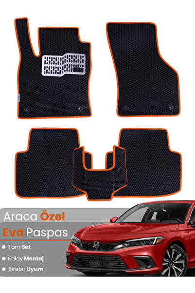 stiloto مجموعة كاملة من سجادة EVA المتوافقة مع Honda Civic FE (2022-2025) - م...