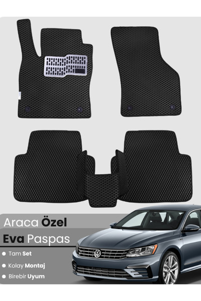 Genel Markalar Volkswagen Passat B7 (2011-2014) Uyumlu EVA Paspas Tam Set–Ara...