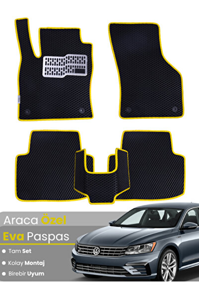 Genel Markalar Volkswagen Passat B7 (2011-2014) Uyumlu EVA Paspas Tam Set–Ara...