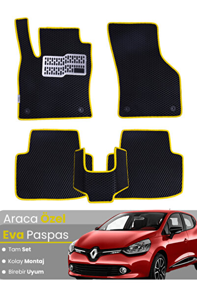 stiloto مجموعة كاملة من سجادة EVA المتوافقة مع Renault Clio 4 Hatchback (2012...