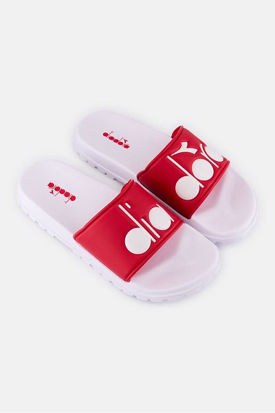 Diadora Men Solanas Slip On Slides, Red