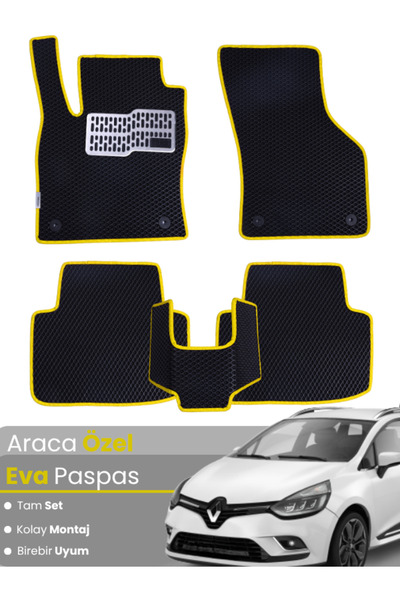 stiloto مجموعة كاملة من سجادة EVA المتوافقة مع Renault Clio 4 Station Wagon (...