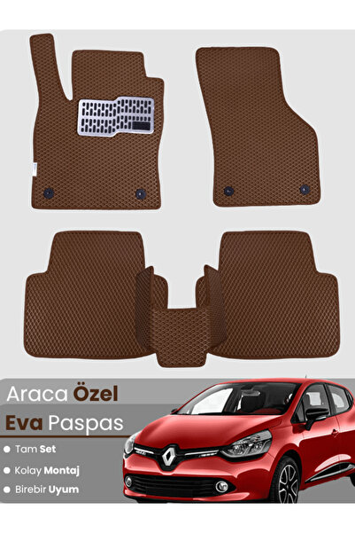 stiloto مجموعة كاملة من سجادة EVA المتوافقة مع Renault Clio 4 Hatchback (2012...