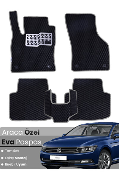 stiloto مجموعة كاملة من سجادة EVA المتوافقة مع سيارة Volkswagen Passat B8 (20...