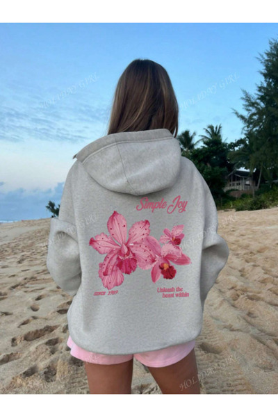 Marco Fresco Unisex Simple Joy Printed Hooded Cottonsweatshirt Hoodie